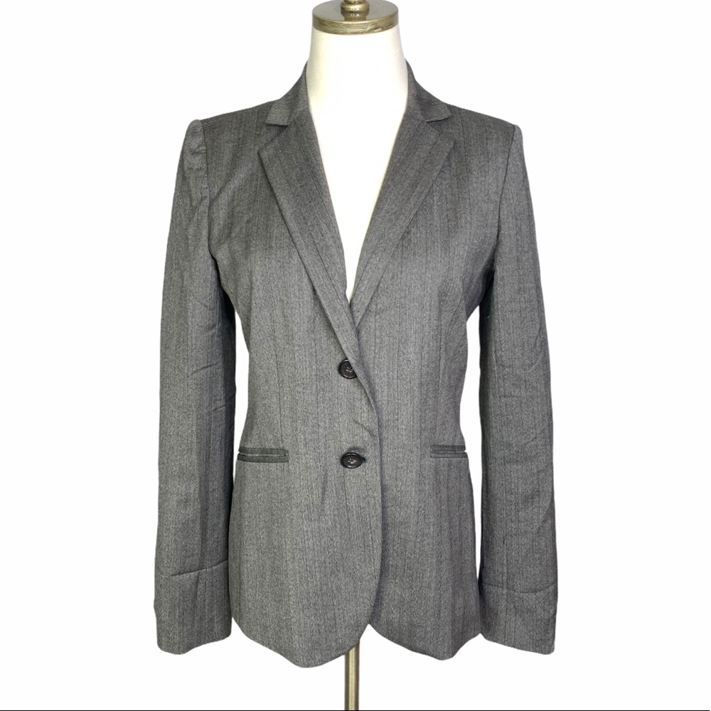 J. Crew sz 4 Wool Blazer Jacket Gray 2362